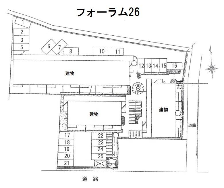 フォーラム26の駐車配置図