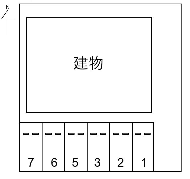 白山ファミールハイツの駐車配置図