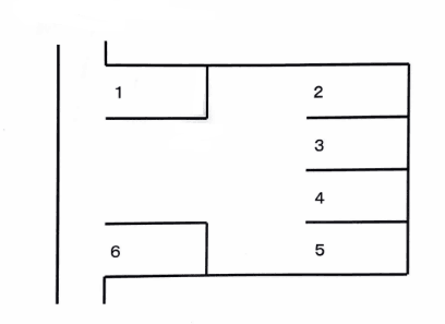 新宿３−３２−４駐車場の駐車配置図