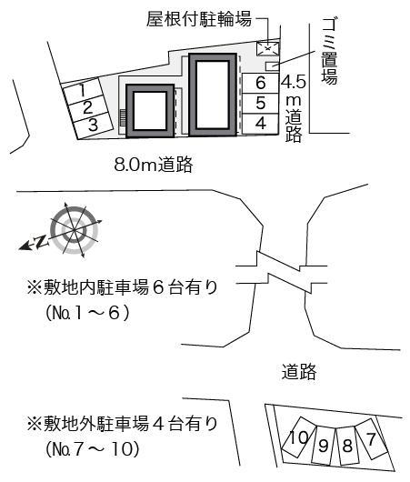 ＩＮＮ　オオタ(41280)の駐車配置図