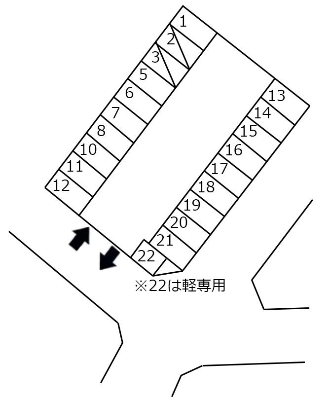 (55) 若鈴駐車場の駐車配置図