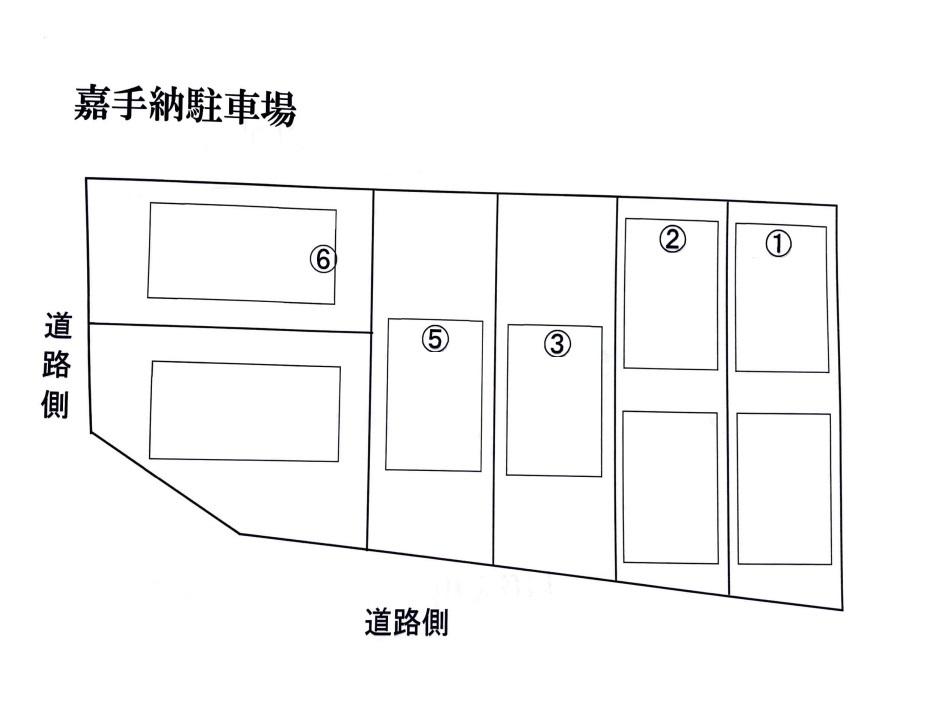 嘉手納駐車場の駐車配置図