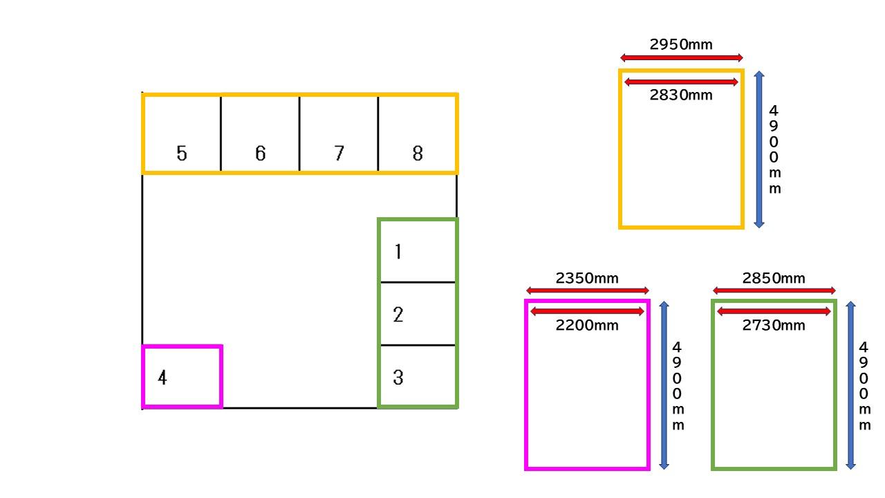 額新保２丁目Ｉパーキングの駐車配置図