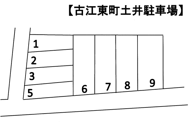 古江東町土井駐車場の駐車配置図