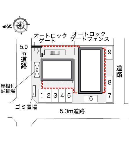 中島町(38962)の駐車配置図