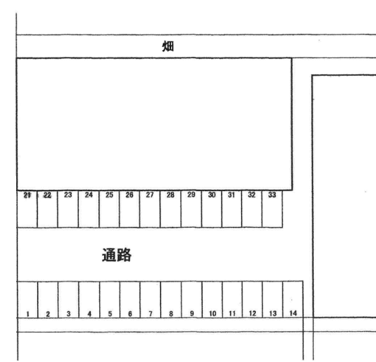 志籠谷駐車場の駐車配置図