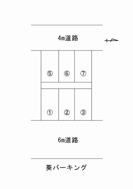 葵パーキングの駐車配置図