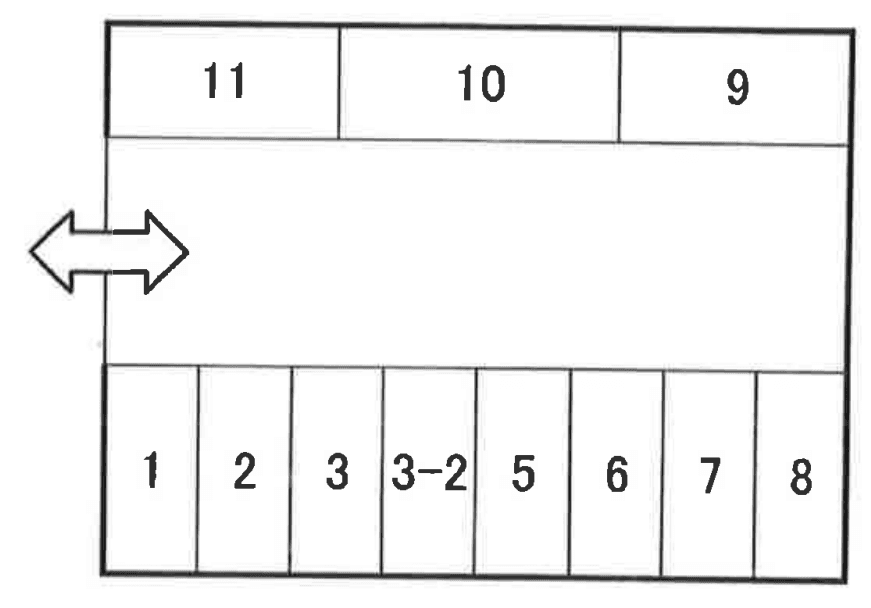 Ｌポーターパーキングの駐車配置図
