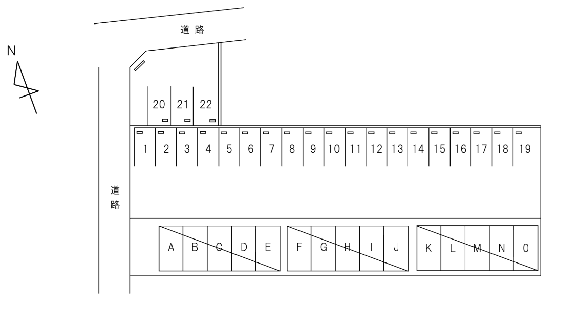 TP025 下池田S - Touchiの駐車配置図