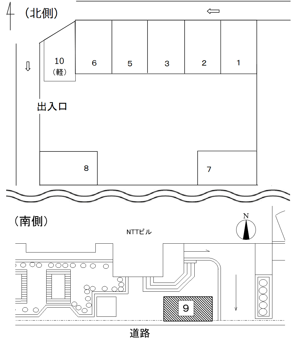 ＡＰパーク西九条の駐車配置図