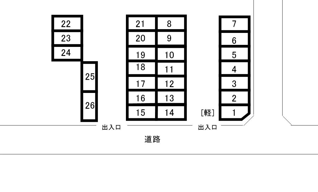 佐々木第一駐車場の駐車配置図