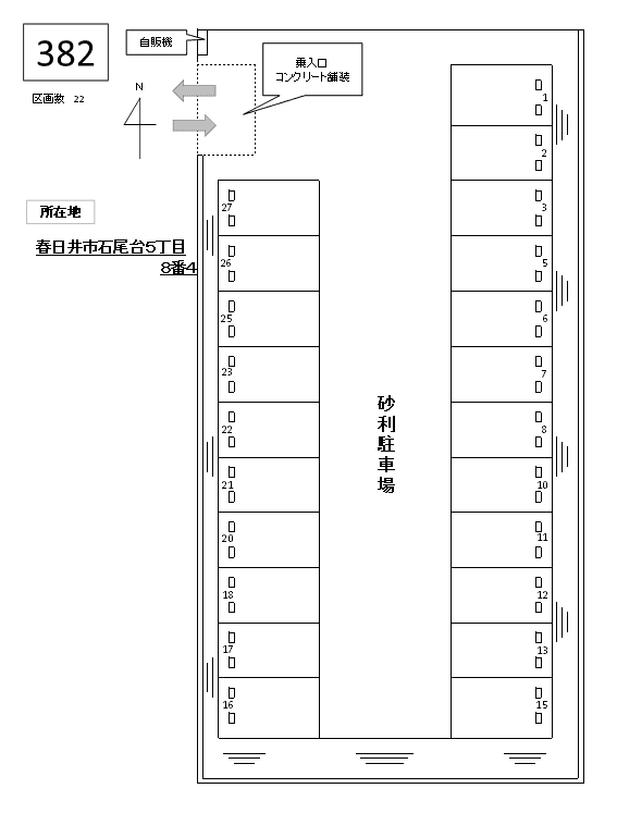 J-382の駐車配置図