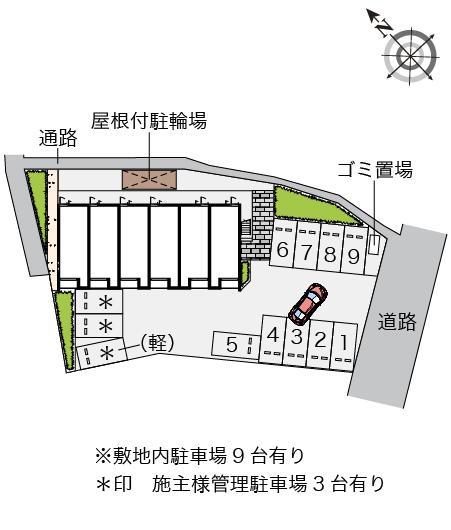 クレイノブレッシングⅢ(56821)の駐車配置図