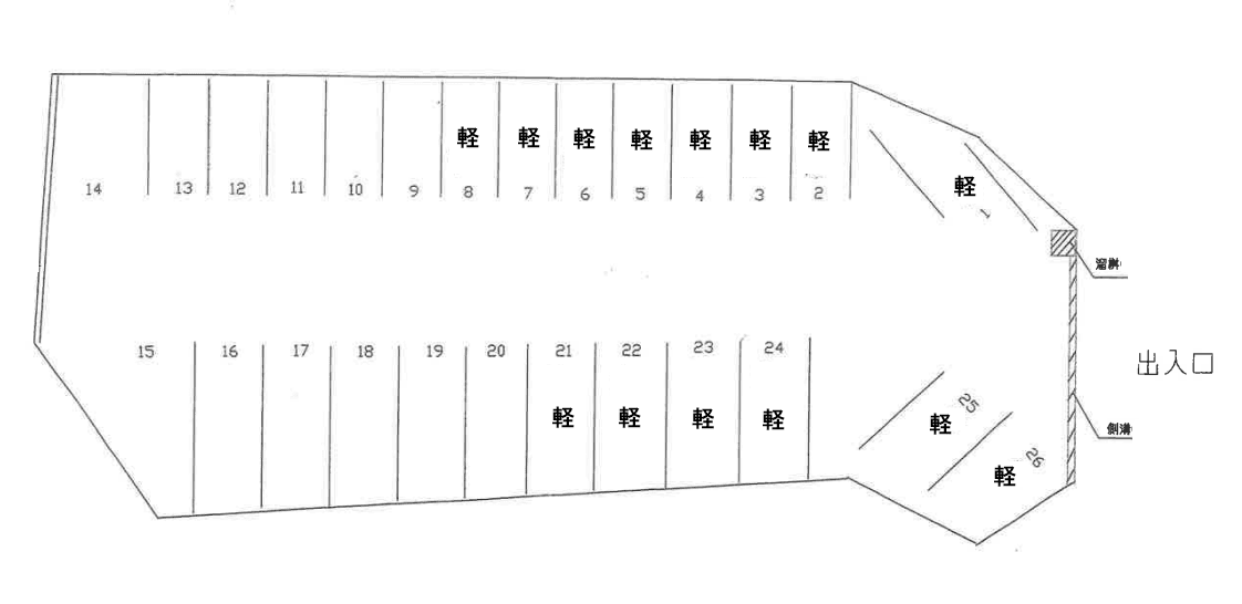 青柳町パーキングの駐車配置図