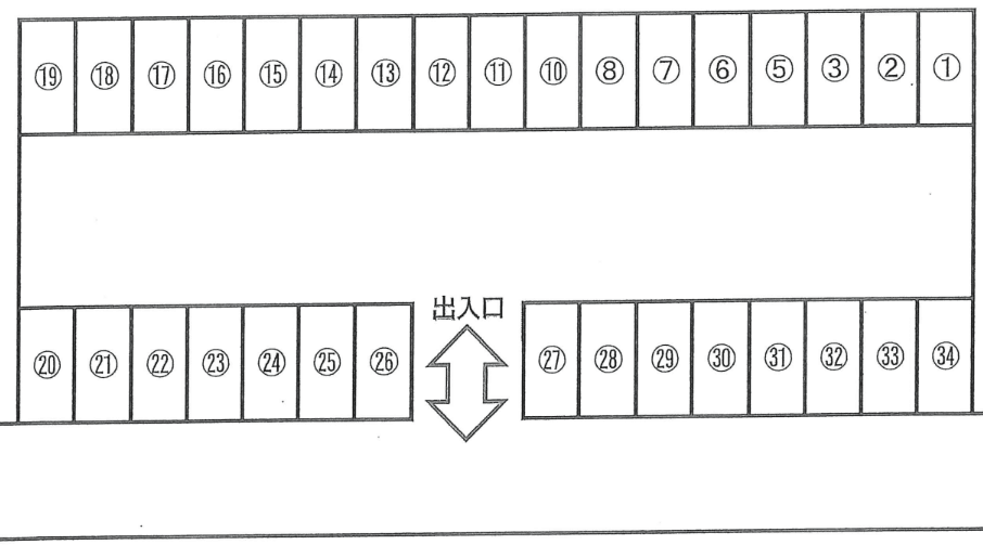 パーキング石川の駐車配置図