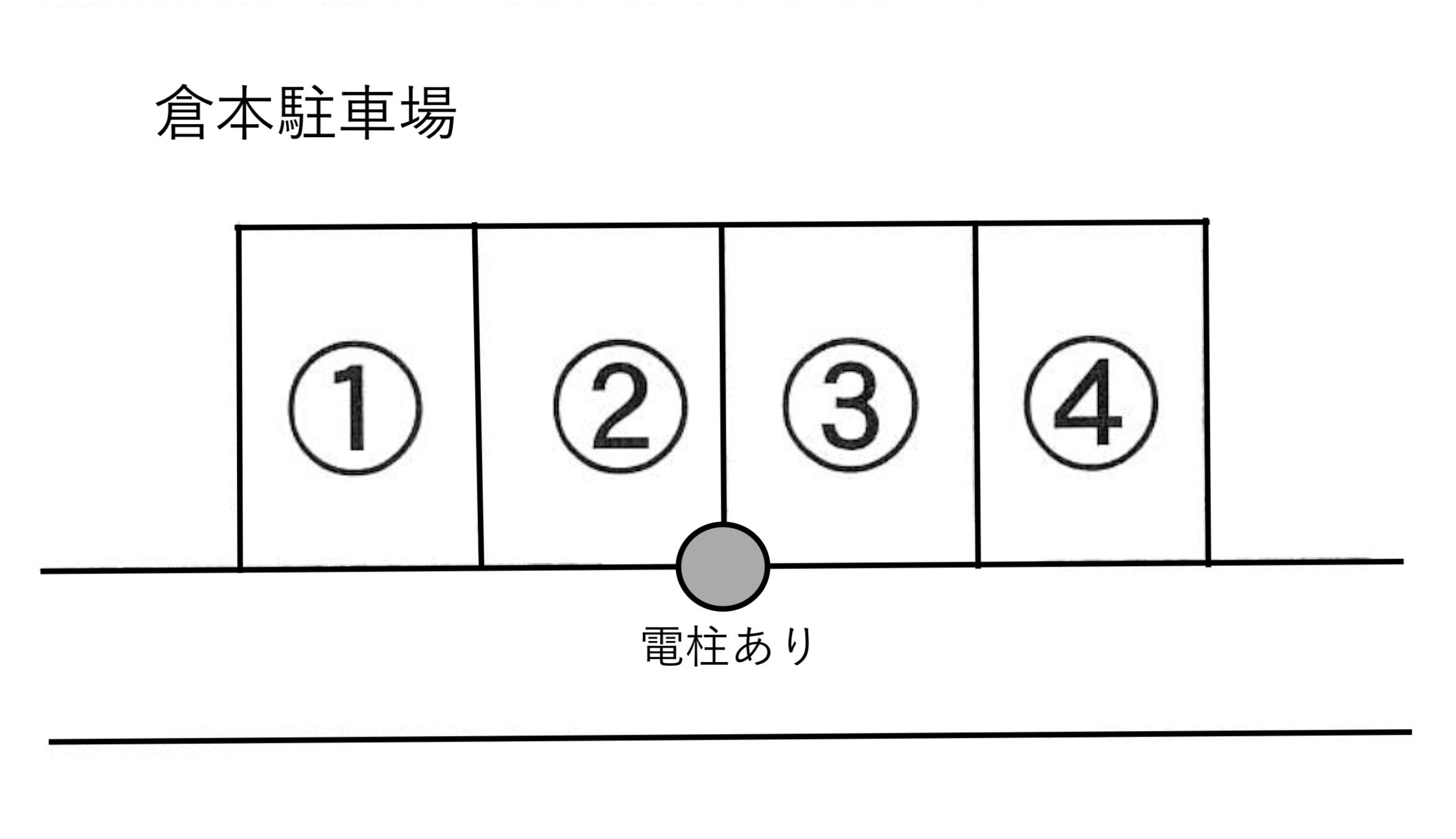 倉本駐車場の駐車配置図