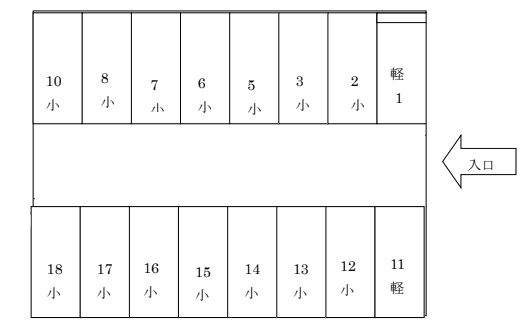 むらさき駐車場（A）の駐車配置図