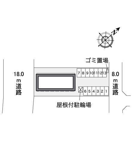 羽水(36855)の駐車配置図
