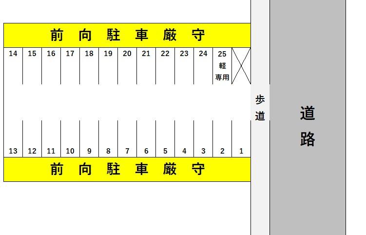 神崎駐車場の駐車配置図
