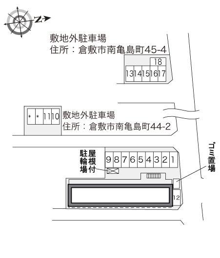 ベルフォレスト(32064)　敷地外駐車場②の駐車配置図