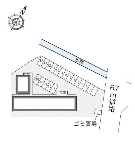 リバーパーク(21240)の駐車配置図