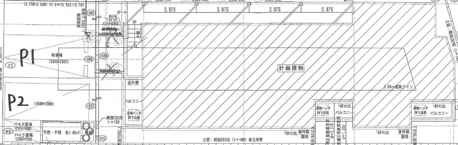 fika箱崎の駐車配置図