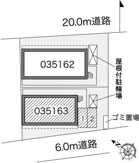 加島駅ダイレクトⅡ(35163)の駐車配置図