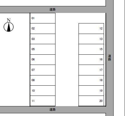 第２伊藤博和ﾊﾟｰｸの駐車配置図