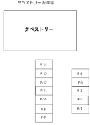 タペストリーの駐車場