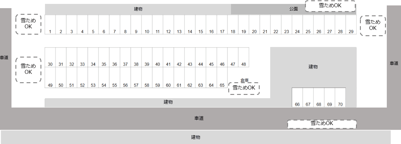 シティオ福住外部貸し駐車場の駐車配置図