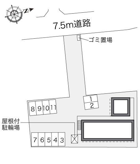 アトリオ富岡(33744)の駐車配置図