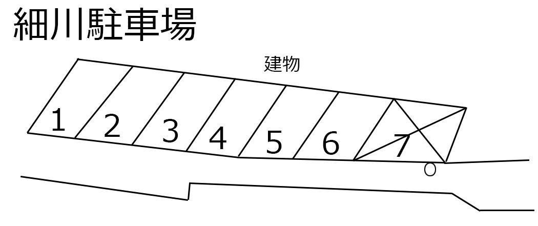 細川駐車場の駐車配置図