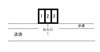 習志野台２丁目Kパーキングの駐車配置図