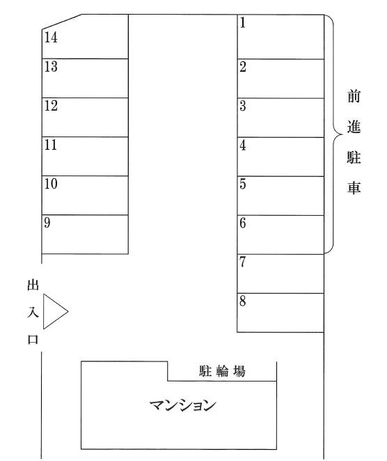 メゾン・ド・ソランジュ駐車場の駐車配置図