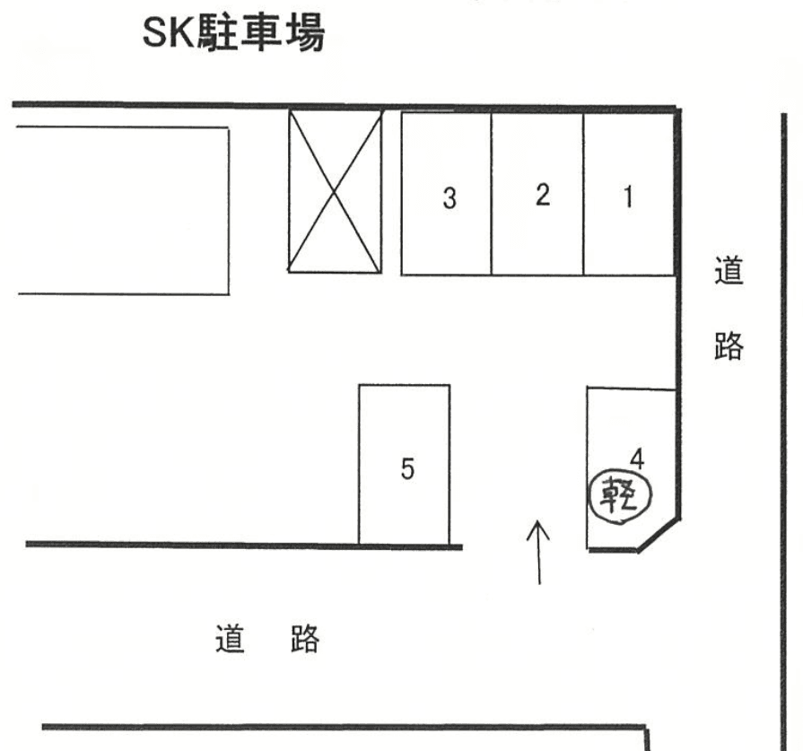 Ｓ・Ｋ駐車場の駐車配置図