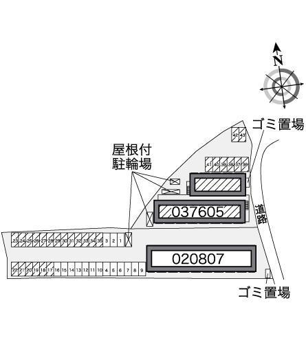クライフ(37605)　敷地外駐車場の駐車配置図