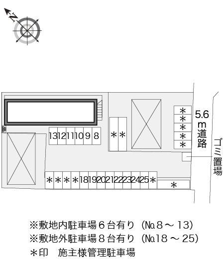 グリーンフラワーⅡ(11730)　敷地外駐車場の駐車配置図