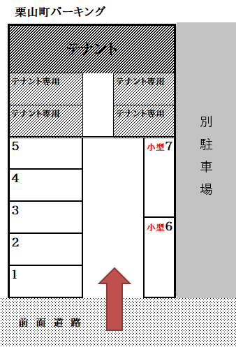 栗山町駐車場の駐車配置図
