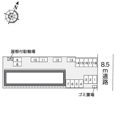 サニースクエア磯山(41601)の駐車配置図