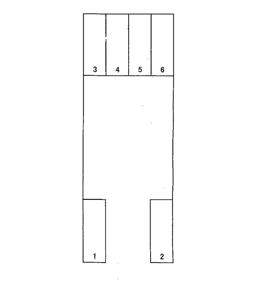 皆賀３丁目ガレージの駐車配置図