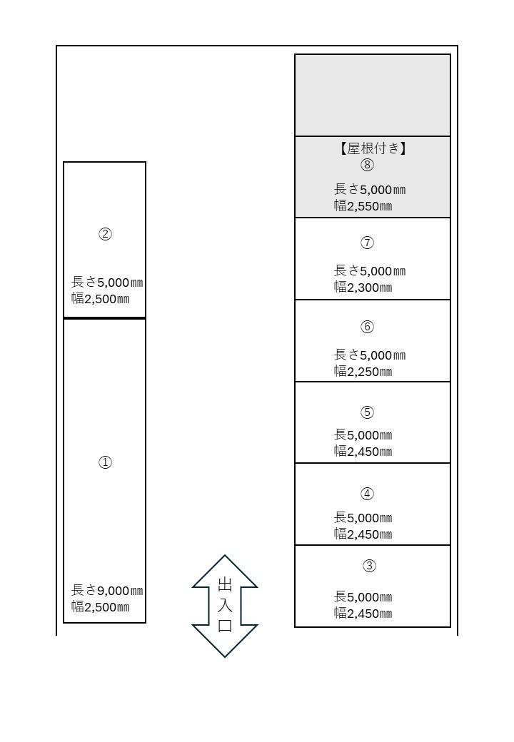 Clover Parkの駐車配置図