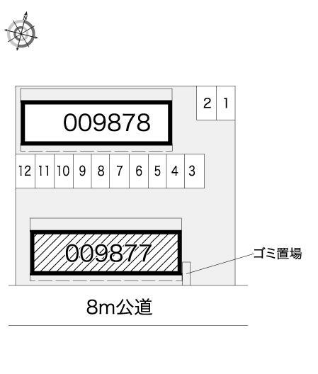 ＬｕｃｅⅠ(9877)の駐車配置図