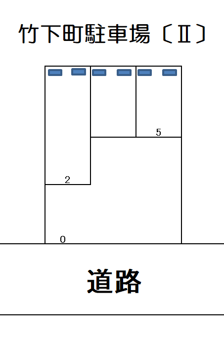 竹下町駐車場［Ⅱ］の駐車配置図