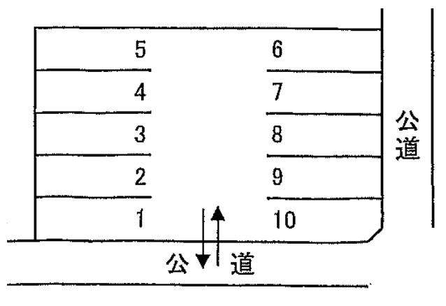 ﾊﾟｰｷﾝｸﾞ  しんぐうの駐車配置図