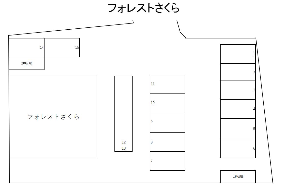 フォレストさくらの駐車配置図