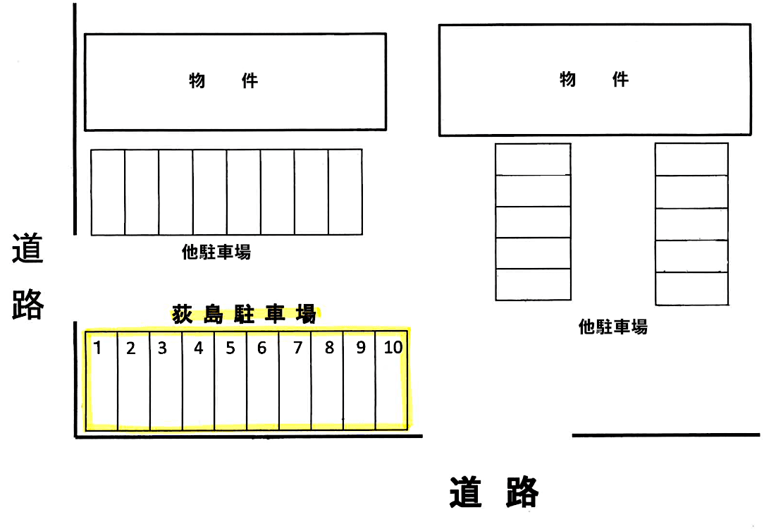 荻島駐車場の駐車配置図