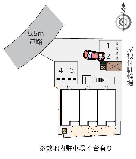 冨士Ⅱ(53212)の駐車配置図