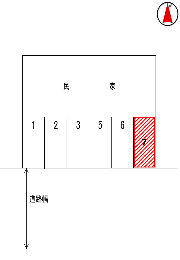 細田第19モータープールの駐車配置図