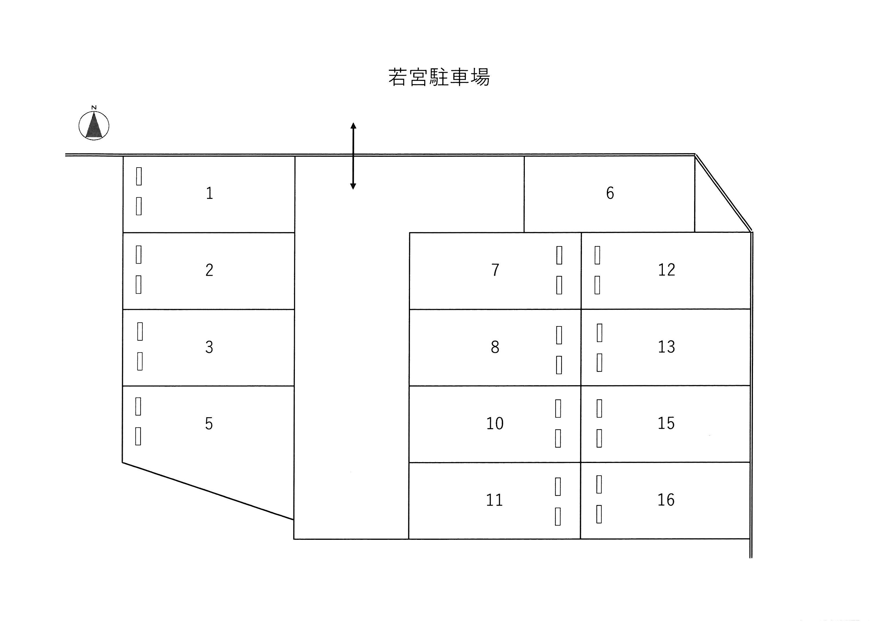 若宮駐車場の駐車配置図