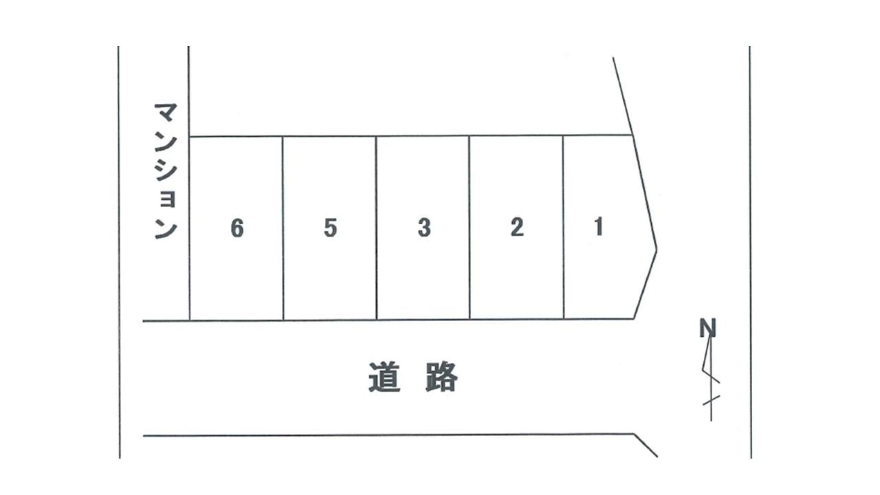 川添駐車場の駐車配置図
